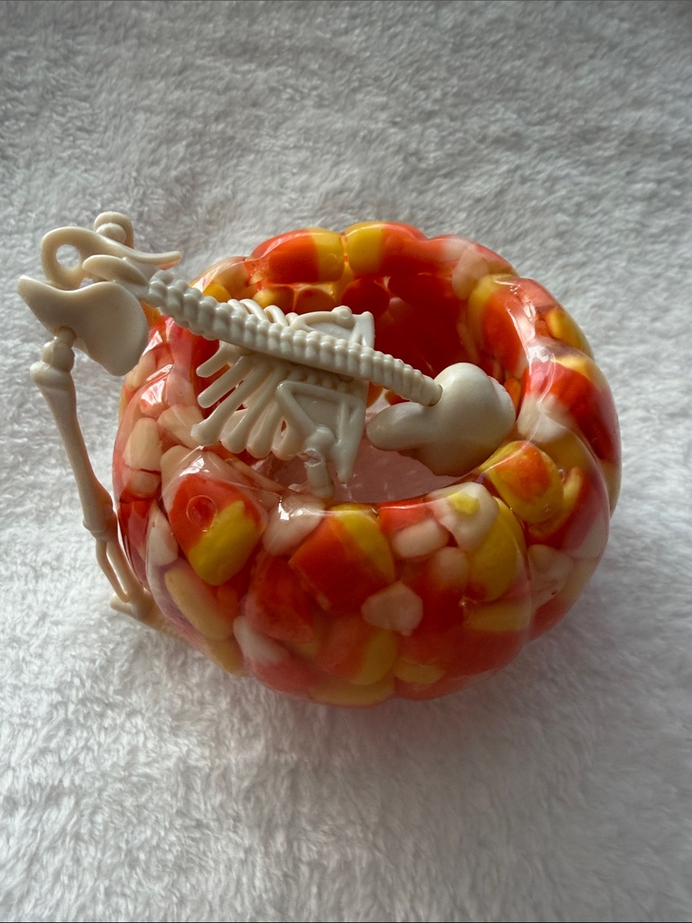 Handmade Skeleton caught in Candy Jar